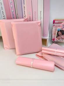 30个装全新料粉色飞机盒快递包装袋自粘袋加厚纯色袋，适用于多功能袋。服装、文具。派对礼品包装。学校、办公室、返校运输和邮寄 - 粉色 - 查看 4