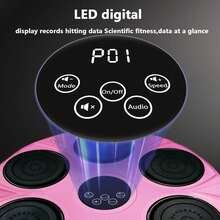 Agilithor Smart Music Boxing Mat, Boxing Wall Mounted Machine With Boxing Gloves, Boxing Equipment For Adults, Electronic Music Boxing Bag, LED Punching Trainer Electronic Music Boxing Mat