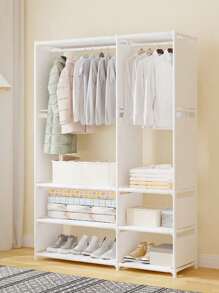 Portable Bookshelf With Fabric Cloth Cube Closet Storage Organizer Bookcase Living Room Study Room Bedroom Multifunctional Organizer