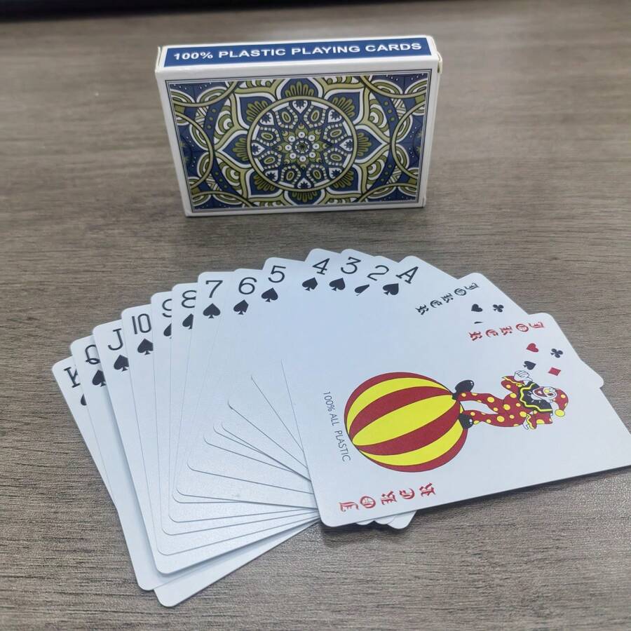 1 Juego (54 piezas) de Naipes de PVC de Alta Gama, Bridge; Juegos de Cartas Divertidos, Naipes de PVC de Alta Estética, Juegos de Mesa Cartas Mágicas, Cartas Gruesas Antideslizantes Impermeables y Antipliegue, Juegos de Cartas Divertidos, Fáciles de Barajar