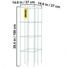 6 Pack Square Folding Tomato Cages 39" Plant Support Stake Tower PVCcoated Steel Tomato Cage Towers For Tomato Plants Eggplants Cucumber Climbing Plants And More - 11.8"x5pack - View 5