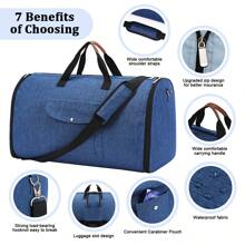 1pc New Simple Style Solid Colour Folding Extra Large Capacity Portable Handbag, Multi-Functional Duffel Bag, Clothes Storage Bag, Suitable For Travelling, Can Also Be Used As Holiday Gifts