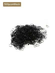 1000pcs Multicolor Hair Ties For Women,Transparent/Black Mini Elastic Hair Ties,Small Disposable Rubber Rings , Simple Solid Color Hair Accessories For Women, Daily Use, Ponytail, Wedding Hairstyles Ponytail Holders, Hair Bobbles ,Hair Rope Hairbands Head Accessories - Multicolor - View 22
