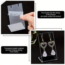 72 Holes Acrylic Earring Holder Organizer Earring Organizer 1/2/3pcs Clear Ear Studs Jewelry Storage Display Rack Showcase Earrings Display Stand Earring Storage For Retail Marketing Home Storage 4.57*3.15*1.77in Back To School