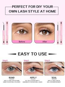 Waloshow Back To School 600Pcs Value Pack 3D Fluffy Lash Cluster Eyelash Kit, D Curl Cluster Lashes With White Glue, Natural Fake Eyelashes Glue Remover And Individual Lashes Tweezers , False Lashes In 6 Styles, 30D 40D 50D 60D 80D 100D For Beginners,Makeup Tools(White Bond+Seal+Spare Glue+Remover+Tweezers+Brushes) Quick Makeup For School