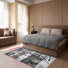 1pc Wood Grain Country Kitchen Mat - Non-Slip Polyester Rectangular Carpet, Suitable For Home Decor, Retro Kitchen Decor, Durable Floor Mat, Kitchen Rug Bathroom Decor Summer - Multicolor - View 4