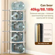 高角架，3/4/5 层现代转角书架，木质和金属转角植物书柜，适用于客厅、角落空间