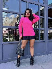 Women Sweaters - Pink - View 3