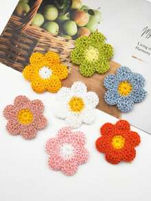 30 piezas/set Decoración de costura de bricolaje poliéster moderno de color mixto con diseño floral