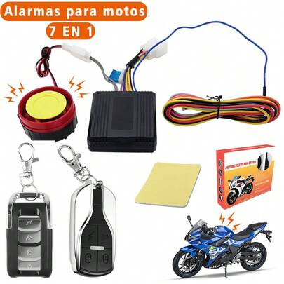 DC12V Motorcycle Anti-Theft Alarm Security System Remote Control Engine Start Bike Anti-Hijacking Cutting Off Remote Engine Start Arming Disarming