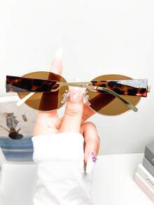 全新复古金属椭圆形小框时尚眼镜，男女通用简约经典朋克日常休闲百搭派对优雅高端眼镜，适合日常佩戴