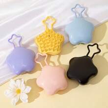 1 件星形气垫发刷，头皮清洁刷，干湿两用，便携式迷你刷子，洗发按摩刷