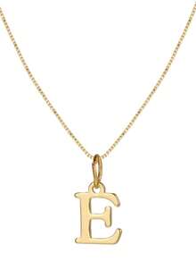 1pc Exquisite Stainless Steel Letter Pendant Necklace Suitable For Women Initials To Wear Daily Jewelry Gift - Yellow Gold - View 6