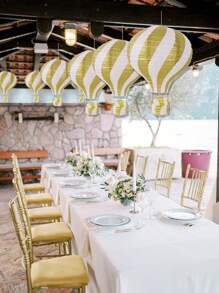 1 Stück, 30cm Papierlaterne Lampenschirm zum Selbermachen, Deckenaufhänger Dekoration für Partys, bunte Heißluftballon Hängedeko für Hochzeiten, Partys und Geburtstage - faltbare Papierlaterne, Weihnachten