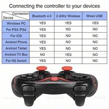 X3 无线蓝牙游戏手柄控制器 - 双模式操纵杆，兼容 PC/手机/平板电脑/电视盒/Switch/PS3 - 通用 Android、IOS、智能电视和 PC。附带接收器