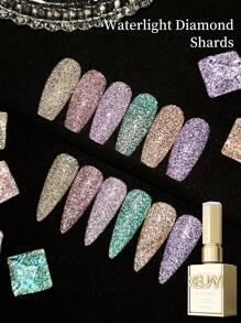 XEIJAYI XEJAYI 6-Color 15ml Water Light Crushed Gel Nail Polish Set,UV LED Soaking Nail Gel, Semi-Permanent, DIY Salon Quality Nail Art Gel For Spring And Summer