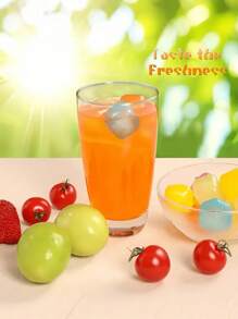 12/24 Reusable Plastic Ice Cubes – Washable & Freezable Ice Blocks For Smoothies, Coffee, Bars, Parties & Holiday Celebrations – Perfect For Christmas, Easter & Thanksgiving