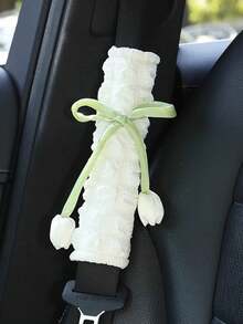 Tulip Flower Car Seatbelt Shoulder Pad Cover, Creative Car Seat Belt Protector, Universal For All Seasons,Car Accessories Women - Multicolor - View 3