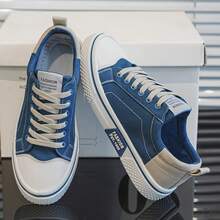 2025 New Summer Canvas Shoes For Men Breathable Low-Top Niche Cloth Shoes For Boys  Sports Leisure All Match Board Shoes - 藍色 - 查看 10