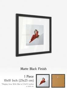 XXBANZHUAN 多种尺寸方形相框：30x30厘米/25x25厘米/20x20厘米/15x15厘米/13x13厘米/10x10厘米 | 6种现代饰面（哑光黑/浅木色/棕色/金色/白橡木色/米色） | 防碎高清亚克力玻璃，配有锯齿挂钩，方便墙面安装 | 适用于家居、办公室墙面和桌面展示 | 婚礼、生日、乔迁之喜的独特礼物