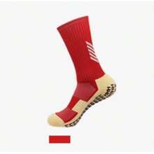 High Quality Professional Cotton Anti-Slip Football Sports Socks - Red - View 2