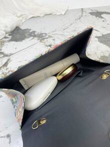 Túi xách thêu họa tiết hoa xuân/hè mới cho nữ, phong cách cổ điển, họa tiết hoa Trung Quốc, phù hợp với sườn xám, lý tưởng để sử dụng hàng ngày, tiệc tùng, tụ họp, đám cưới, nhẹ, mặt dây chuyền cổ điển đa năng, ví đeo tay thanh lịch cho nữ - Màu vàng - Xem 12