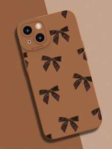 Funda para teléfono con estampado de lazo negro, transparente, compatible con Apple phone 6/11/12/13/14/15/15 Pro/15 Plus/15 Pro Max/7 Plus/8 Plus/X/XS Max/XR/11 Pro/12 Pro/13 Pro/14 Pro/12 Mini/13 Mini/11 Pro Max/12 Pro Max/13 Pro Max/14 Pro Max/14 Plus/6/6s/6 Plus/7/8/16 Pro/16 Plus/16 Pro Max/SE (1 unidad) - Multicolor 3 - Ver 3