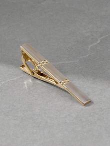 1 Pc Gold Plated Polished Tie Clip, For Men, Daily Business Accessories - Yellow Gold - View 4