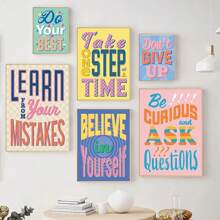1 pieza /Arte de pared Pósters Opcional Marco/Citas enmarcadas Cotización moderna simple e inspiradora Impresión artística en lienzo Póster motivacional Pintura decorativa de pared para dormitorio, oficina, decoración del hogar moderna