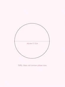 1pc/2pcs Frost Fleece Solid Color Round Throw Pillow Cover, Minimalist Velvet Decorative Cushion Cover For Living Room, Bedroom, Sofa, Garden, Diameter 45cm, Pillow Insert Not Included - Grey - View 3