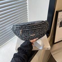 Bolsa de cintura feminina da moda casual para deslocamento esportivo bolsa de ombro portátil crossbody com vários bolsos, bolsa para telefone