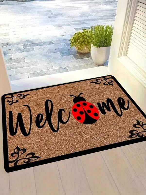 سجادة الباب المطبوع بنقش الخنفساء الترحيبية، سجادة حديثة متخصصة في امتصاص الماء وتجفف بسرعة للمدخل، سجادة/سجادة زخرفية للأرضيات، سجادة، سجادة المدخل، سجادة غرفة المعيشة، سجادة الحمام، ديكور الغرفة، ديكور المنزل، مدخل خارجي