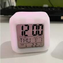 1pc Student Alarm Clock, Mini Digital Electronic Desk Clock, Smart LED Display, Cute And Colorful Color-Changing Alarm Clock, Cube Alarm Clock, Creative Home Alarm Clock, Light-Up Small Alarm Clock,Home Decor ,Room Decor Digital Clock Bedroom Decor Dormitory Decor Back To School School Decor School Surprise School Supplies - Multicolor - View 7