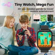 SIMSONLAB NUOVO! Miglior regalo per i bambini, Orologio intelligente per bambini 2025, orologio da gioco per bambini, 128 giochi divertenti, schermo tattile da 1,83 pollici, chip a bassissimo consumo energetico, contapassi, scatta foto, torcia, monitoraggio del sonno, promemoria sveglia, fotocamera, album, giochi, calendario, contapassi, conto alla rovescia, calcolatrice, cronometro, luce torcia