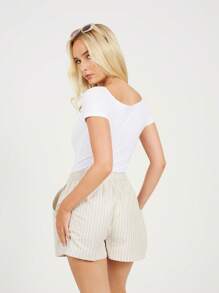 brave soul T-Shirt Bodysuit mit geraffter Detailverarbeitung