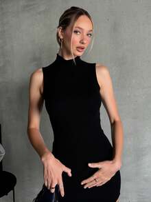 Women Short Dresses - Black - View 3