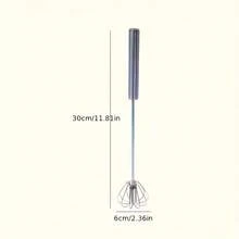 Egg Beater Kitchen Tool Cake Stick Stainless Steel Multi-Functional Egg Beater And Milk Frother - Manual Mixer For Baking, Eggs, And Cream - Essential Kitchen Gadget - 1pcs Semi-automatic Egg Beater - View 2