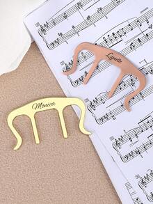 Personalized Sheet Music Page Holder Bookmark, Music Teacher Appreciation Gift,Custom Music Bookmark Clip, Engraved Name Piano Guitar Violin - Wedding Gift Idea, - Multicolor - View 3