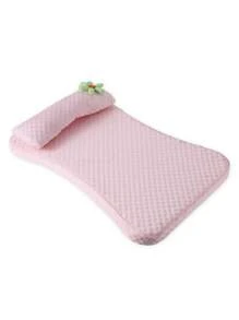 1pc Ice Silk Material Pet Mat, Summer Cooling Breathable Dog Bed, Removable Anti-Slip Cat/Dog Sleep Pad With Pillow, Suitable For Medium & Small Pets