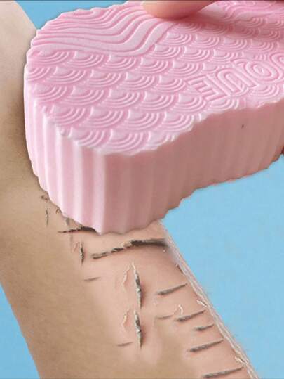 1 pieza Esponja exfoliante indolora para exfoliación corporal, gris