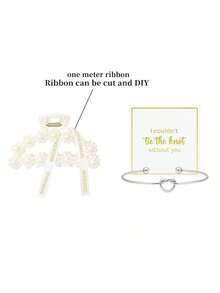 12 món quà cầu hôn phù dâu, kẹp tóc ngọc trai & vòng tay thắt nút phù dâu, quà tặng tiệc độc thân, phụ kiện tóc cho tiệc cưới dành cho phụ nữ - Nhiều màu - Xem 16