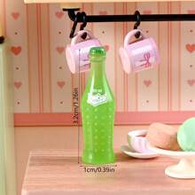10pcs Japanese Soda Bottle Mini Props For 1:12 Dollhouse Miniature Food Decoration