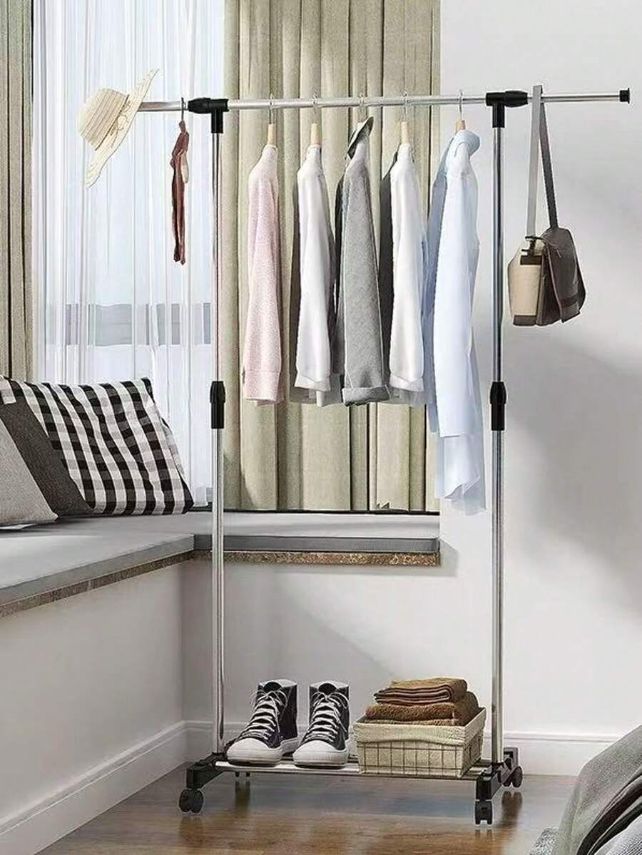 Adjustable Clothes Hanger With Shoe Rack 135x68x40 / 122x37x138 - modelo ajustável - 查看 1