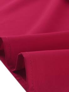 Women's Square Neck Lantern Long Sleeve A-Line Gothic Lace Up Dress - Red - View 5