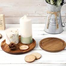 Tavă rotundă din lemn de trandafir, platou cu fructe, tavă decorativă, tacâmuri pentru servire, farfurie cu mâncare, platou cu brânzeturi, tavă rotundă pentru petreceri, ideală pentru întâlniri acasă