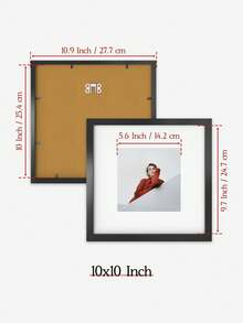 XXBANZHUAN 多种尺寸方形相框：30x30厘米/25x25厘米/20x20厘米/15x15厘米/13x13厘米/10x10厘米 | 6种现代饰面（哑光黑/浅木色/棕色/金色/白橡木色/米色） | 防碎高清亚克力玻璃，配有锯齿挂钩，方便墙面安装 | 适用于家居、办公室墙面和桌面展示 | 婚礼、生日、乔迁之喜的独特礼物