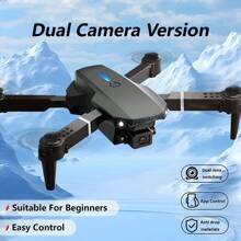 El dron está equipado con cámaras duales de alta definición, diseño plegable, posicionamiento de flujo óptico, dron de fotografía aérea de nivel de entrada, uso en exteriores, fácil de volar, regalo de vacaciones perfecto, dron adecuado para principiantes.