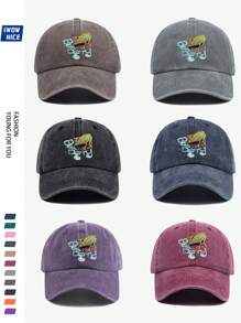 1pc Fashion Baseball Cap With "Funny Frog" Print, Adjustable Size, Unisex Urban Casual Baseball Hat, Vintage Breathable Design, Comfortable For All Seasons, Multiple Colors And Sizes Available, Suitable For Beach And Holiday (2025 Spring Series)