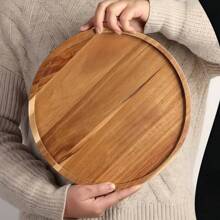 Tavă rotundă din lemn de trandafir, platou cu fructe, tavă decorativă, tacâmuri pentru servire, farfurie cu mâncare, platou cu brânzeturi, tavă rotundă pentru petreceri, ideală pentru întâlniri acasă