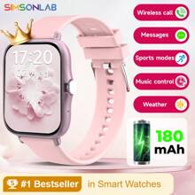 SIMSONLAB 2025 HOT Smartwatch For Women , Multi-Functional Smartwatch Support Notification Alert / Wireless Calling / Alarm, Fitness Tracker With Multi-Sport Mode , Weather Forecast , Compatible With Android & IOS, Fashionable Design,Valentine's Day Gift